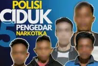 5 Pengedar Narkoba di Kubu Raya Ditangkap Polisi. Foto/Istimewa. 