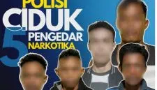 5 Pengedar Narkoba di Kubu Raya Ditangkap Polisi. Foto/Istimewa. 