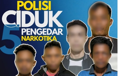 5 Pengedar Narkoba di Kubu Raya Ditangkap Polisi. Foto/Istimewa. 