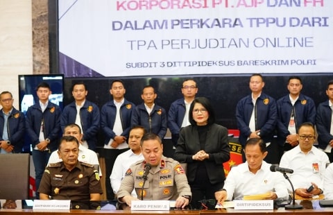 Polri Tetapkan PT AJP dan FH Sebagai Tersangka TPPU Judi Online, Sita Uang Rp 103,27 Miliar