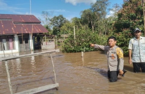 Polsek Kuala Mandor B Himbau Masyarakat Waspada Banjir dan Bahaya Listrik