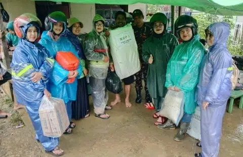 Banjir di Kabupaten Bengkayang, GP Ansor Salurkan Bantuan. Foto/Istimewa. 