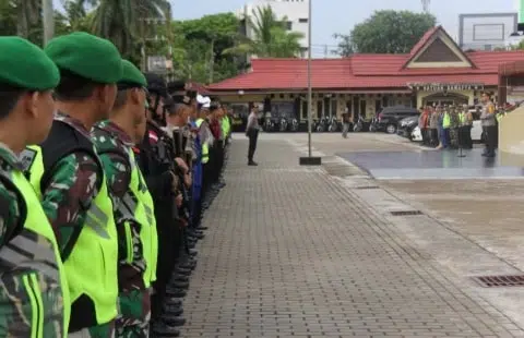 Kodim 1207/Pontianak Beserta Polresta Pontianak Siap Mengamankan Malam Tahun Baru Imlek 2025. Foto/Istimewa. 