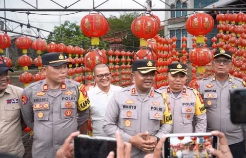 Polres Kubu Raya Kerahkan Ratusan Personel Amankan Perayaan Imlek. Foto/Istimewa. 