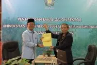 Prof Saefudin Daftarkan Diri Sebagai Calon Rektor UIN Suska Riau. Foto/Istimewa. 