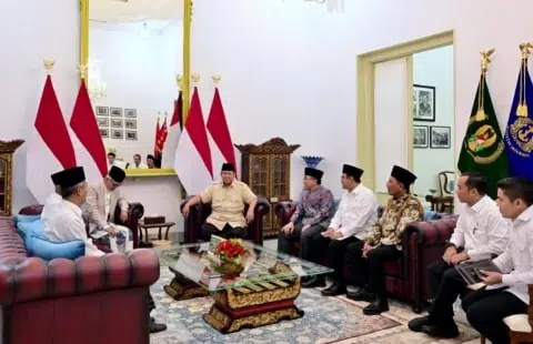 Presiden Prabowo Terima Kunjungan PBNU di Istana Merdeka Bahasa Kemajuan Bangsa. Foto/Istimewa. 