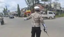 Satlantas Polres Kubu Raya Atur Lalu Lintas di Titik Rawan Macet. Foto/Istimewa. 