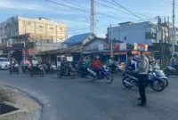 Polres Kubu Raya Pastikan Kelancaran Lalu Lintas dengan Strong Point Pagi. Foto/Istimewa. 