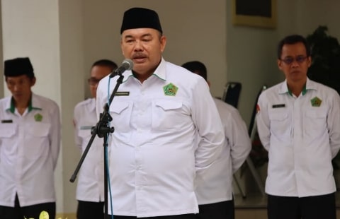Mewakili Kakanwil, Kaharudin Ajak ASN Jaga Semangat Kedisiplinan dan Tanggung Jawab