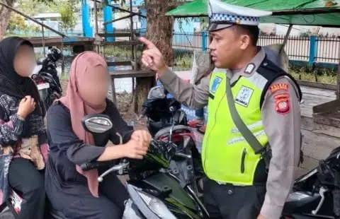 Polres Kubu Raya Ajak Pengendara Patuh Aturan Lalu Lintas. Foto/Istimewa. 