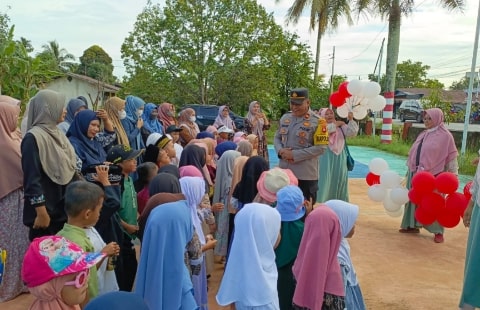 Sambut Ramadhan, Polisi dan Anak-Anak TK Al Muhajirin Pawai Bersama