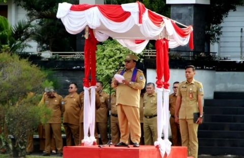 Wabup Kubu Raya Sukiryanto Pimpin Apel, Upaya Pembinaan Disiplin ASN