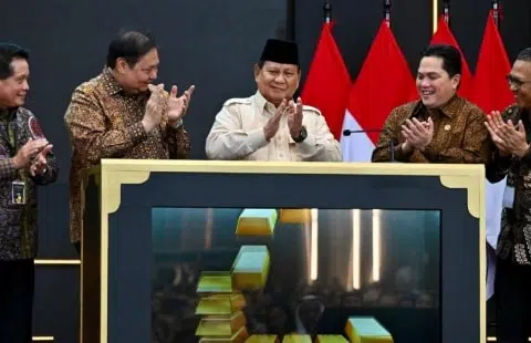 Presiden Prabowo Resmikan Layanan Bank Emas Pertama di Indonesia, Perkuat Kedaulatan Ekonomi. Foto/Istimewa. 