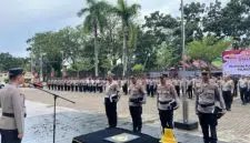 Polresta Pontianak Gelar Upacara Pelepasan Purna Bhakti Personel. Foto/Istimewa. 