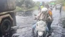 Kapolres Kubu Raya Himbau Pengendara Lebih Waspada Saat Melintas di Km 39-40 Trans Kalimantan. Foto/Istimewa. 