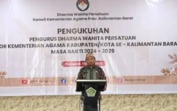 Kakanwil Muhajirin Yanis Apresiasi Pengukuhan Pengurus DWP Kemenag se-Kalbar