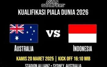 LINK NONTON STREAMING GRATIS Indonesia vs Australia Hari Ini, Siaran Langsung RCTI Kualifikasi Piala Dunia 2026