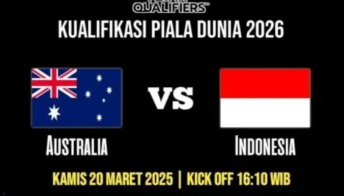 LINK NONTON STREAMING GRATIS Indonesia vs Australia Hari Ini, Siaran Langsung RCTI Kualifikasi Piala Dunia 2026