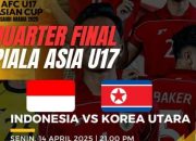 LINK NONTON STREAMING GRATIS Timnas U17 Indonesia vs Korea Utara Piala Asia 2025