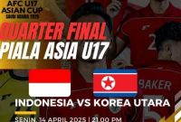 LINK NONTON STREAMING GRATIS Timnas U17 Indonesia vs Korea Utara Piala Asia 2025. Foto/Istimewa. 