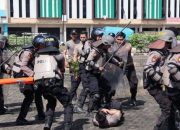 Kapolres Kubu Raya Pimpin Langsung Latihan Dalmas Antisipasi Unjuk Rasa