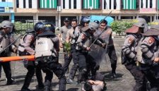 Kapolres Kubu Raya Pimpin Langsung Latihan Dalmas Antisipasi Unjuk Rasa. Foto/Istimewa. 
