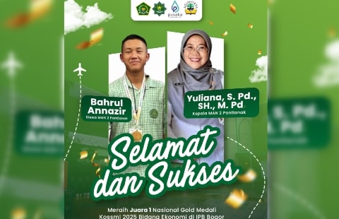 Siswa MAN 2 Pontianak Bahrul Annazir Raih Medali Emas di Ajang Nasional KOSSMI