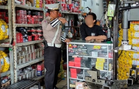 Cegah Balap Liar dan Curanmor, Satlantas Kubu Raya Edukasi Pemilik Bengkel Motor. Foto/Istimewa. 