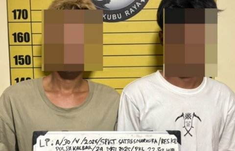 Dua Pria Pengedar Sabu di Kubu Raya Ditangkap Polisi. Foto/Istimewa. 