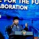 Presiden Prabowo dalam pidato kuncinya pada Konferensi Internasional Infrastruktur Tahun 2025 yang digelar di Jakarta Convention Center (JCC), Jakarta, pada Kamis, 12 Juni 2025.