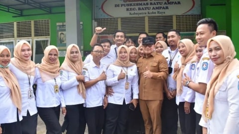 Bupati Sujiwo Puji Pelayanan dan Kebersihan Lingkungan Puskesmas Batu Ampar