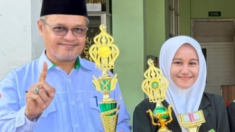Raya Salsabila Harumkan Nama MAN 1 Pontianak, Juara 1 MTQ 5 Juz Ma’atilawah Tingkat Kota