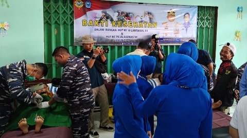 HUT ke-10 Lantamal XII Pontianak, TNI AL Tunjukkan Kepedulian Lewat Aksi Sosial