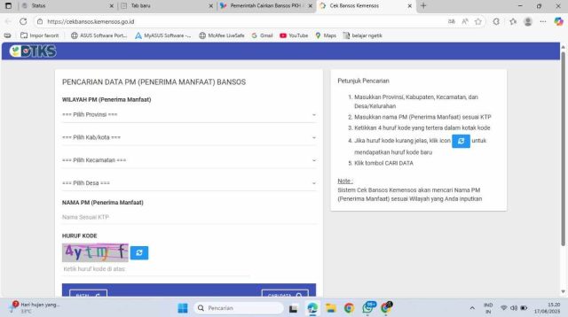 Cara Cek bantuan bansos PKH, sumber Foto : ss Faisal