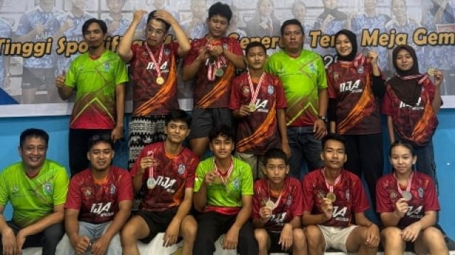 Kontingen Kubu Raya Borong 5 Emas di Kejurprov Tenis Meja Kalbar 2025