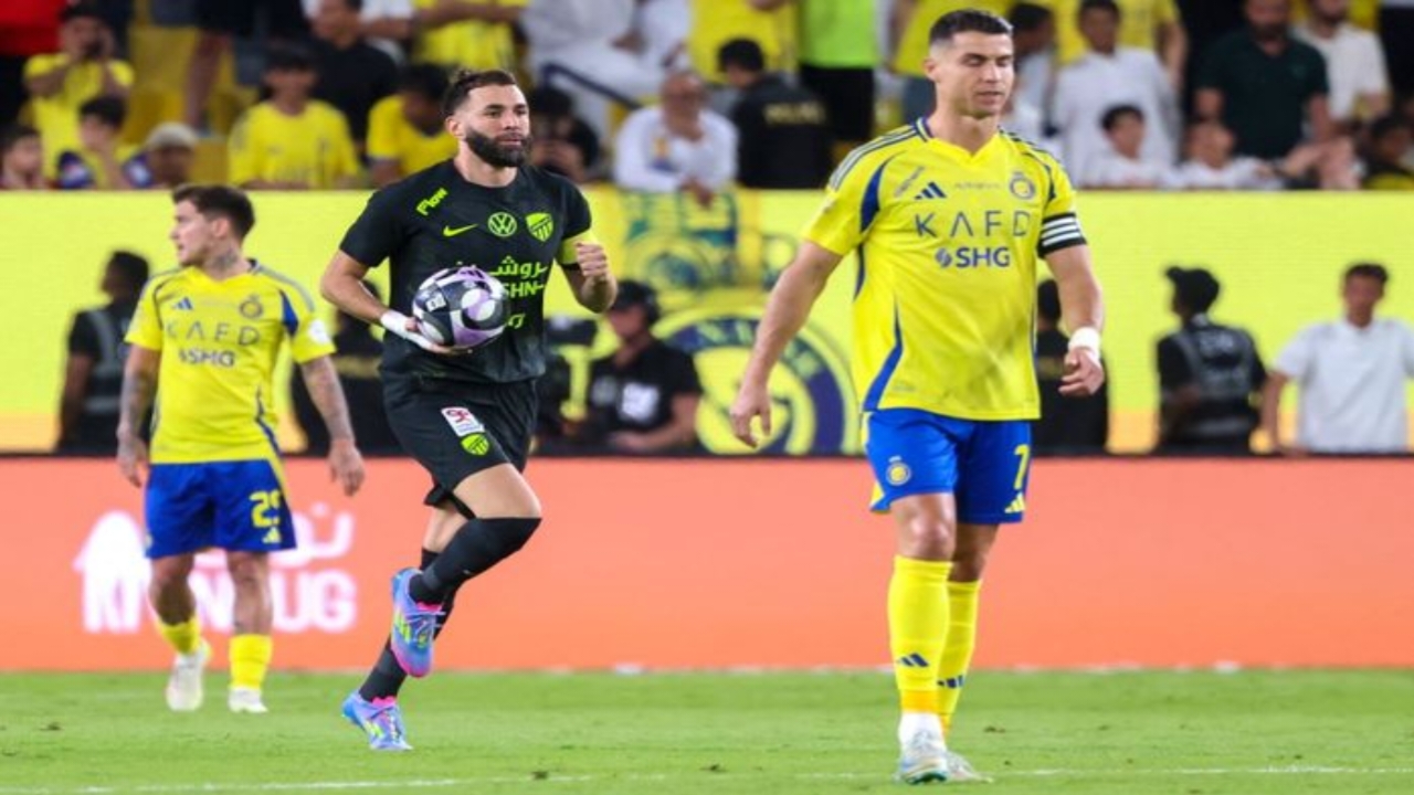 Cristiano Ronaldo dan Karim Benzema, Al Nassr vs Al Ittihad, Sumber Foto : Istimewa