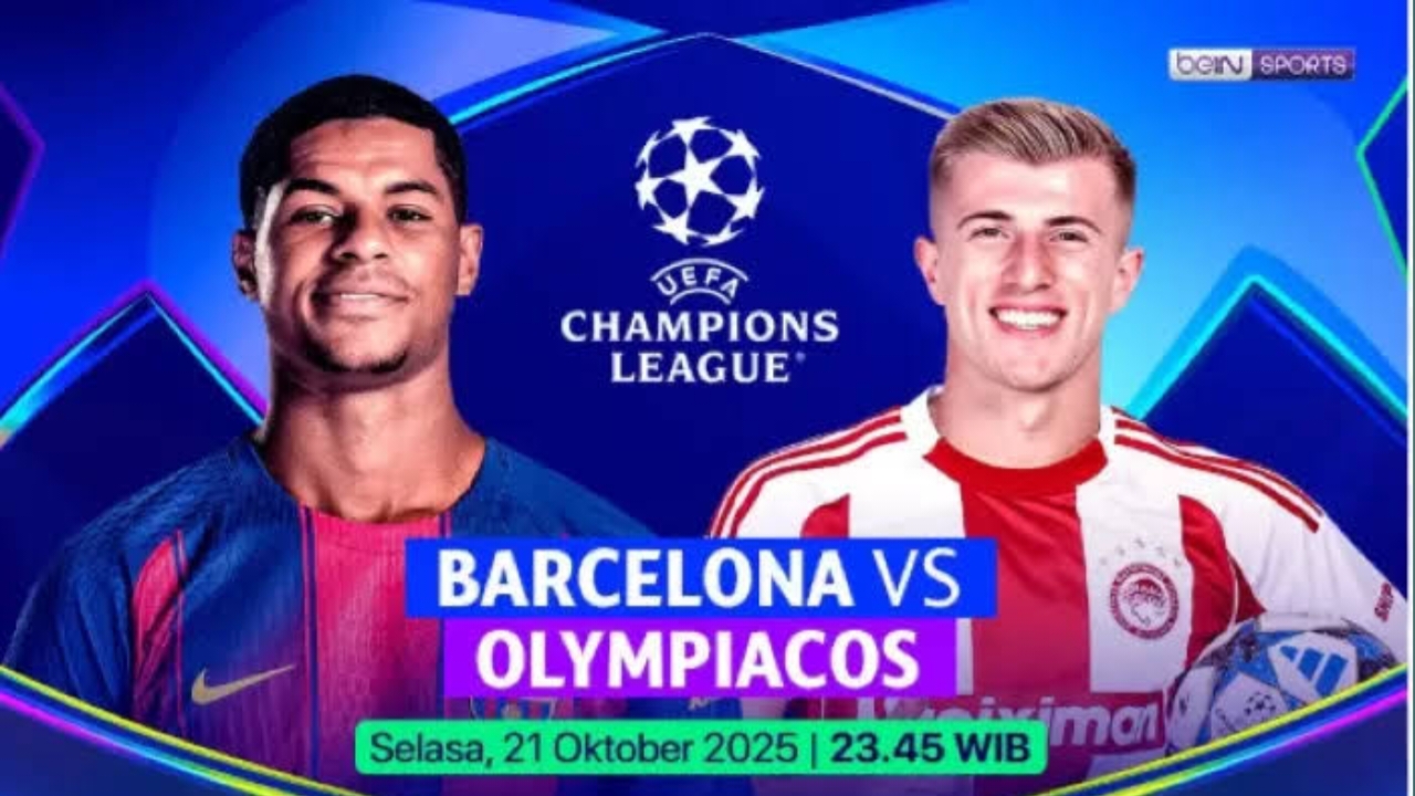 Barcelona vs Olympiakos, Sumber Foto : Bein Sports