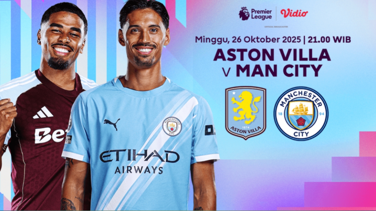 Aston Villa vs Manchester City, Sumber Foto : Vidio