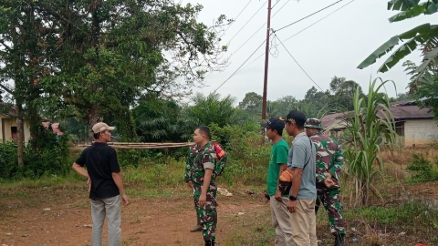 Kodim 1209 Bengkayang Tinjau Lokasi Pembangunan Gedung Koperasi Desa Merah Putih