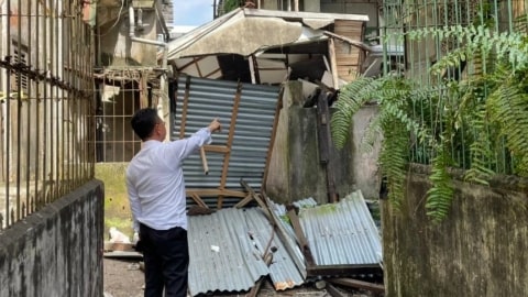 Dua Ruko di Pontianak Ambruk, Diduga Akibat Pencurian Material Bangunan