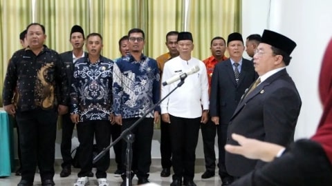 Resmikan Anggota BPD, Wabup Kubu Raya Ingatkan Anggaran Tepat Sasaran