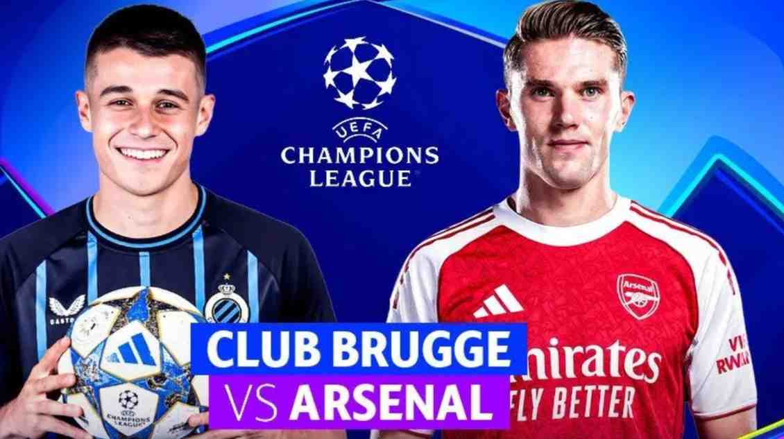 Club Brugge vs Arsenal, Liga Champions, Sumber Foto : Istimewa