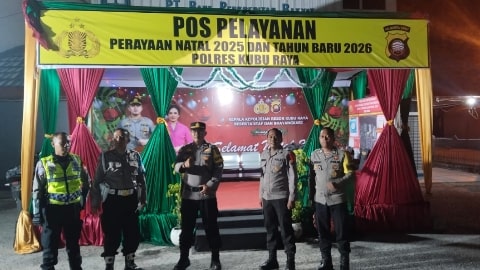 Jelang Natal 2025 dan Tahun Baru 2026, Polres Kubu Raya Siagakan Personel di Pos Parit Baru