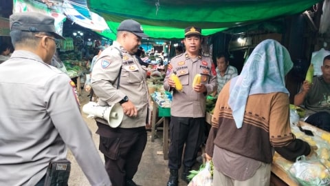 Jelang Tahun Baru, Polres Kubu Raya Perketat Pengamanan Pasar Tradisional