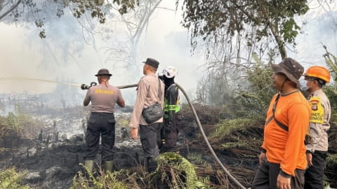 Kualitas Udara Memburuk, Polres Kubu Raya Siaga Penuh Tangani Karhutla