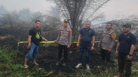 Karhutla di Sungai Malaya, Polisi Pasang Garis dan Lakukan Penyelidikan