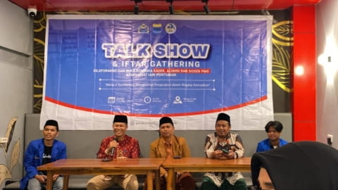 Talkshow dan Ifthar Gathering, Prof Zaenuddin Ajak Kader PMII Perkuat Kreativitas