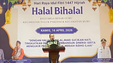 Hadiri Halalbihalal Guru, Sujiwo Tegaskan Pentingnya Peran Guru Majukan Pendidikan